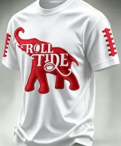 Crimson Sports Merch Roll Tide Football T-Shirt Game Day Gifts For Boy