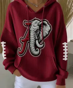 Crimson Sports Merch Sports Game Day Hoodie Football Gifts For Mom