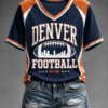 Denver Football Merch Football Est 1960 V-Neck Shirt Funny Fan Gifts