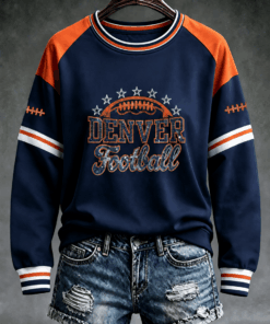 Denver Football Merch Football Sweatshirt Cool Football Fan Gifts
