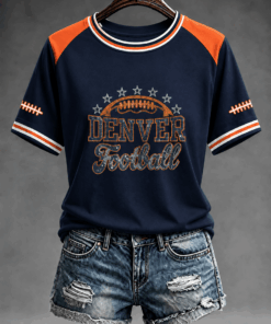Denver Football Merch Football T-Shirt Simple Football Fan Gifts
