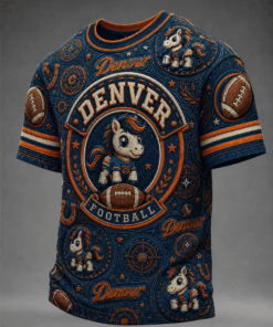 Denver Football Merch Football T-Shirt Trendy Game Day Gifts