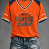Denver Football Merch Football V-Neck Shirt Aesthetic Game Day Gifts