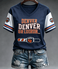 Denver Football Merch Gridiron V-Neck Shirt Game Day Football Ideas
