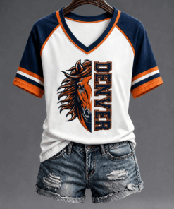 Denver Football Merch V-Neck Shirt Best Gifts For Football Fans