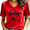 Georgia Football Merch Bulldogs Game Day V-Neck T-Shirt Football Gift For Sister
