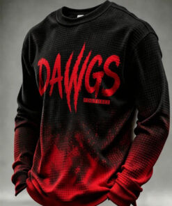 Georgia Football Merch Football Bulldogs Long Sleeve Shirt Sport Gifts For Him