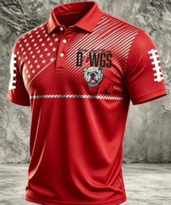 Georgia Football Merch Game Day Football Polo Shirt Bulldogs Sports Gifts