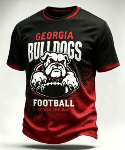 Georgia Football Merch Go Dawgs Football T-Shirt Football Dad Gifts
