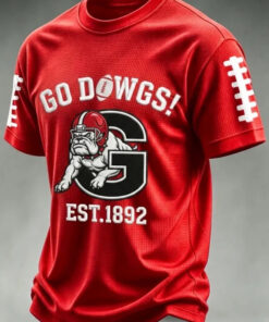 Georgia Football Merch Go Dawgs T-Shirt Game Day Football Gifts For Dad