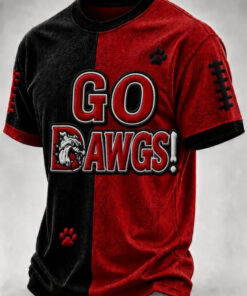 Georgia Football Merch Go Dawgs T-Shirt Game Day Gifts For Men