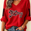 Georgia Football Merch Go Dogs V-Neck Raglan Shirt Game Day Mother Gifts