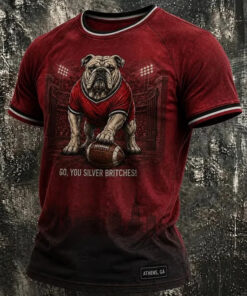 Georgia Football Merch Go You Silver Britches T-Shirt Football Gifts For Dad