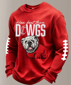 Georgia Football Merch How Bout Them Dawgs Long Sleeve Shirt Football Gifts For Him
