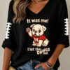 Georgia Football Merch It Was Me I Let The Dawgs Out V-Neck Raglan Shirt Fan Gift
