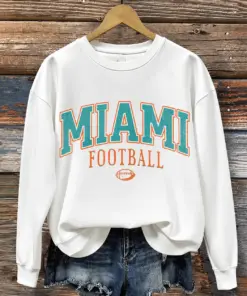 Miami Football Merch Football Sweatshirt Hurricanes Game Day Gifts For Mom
