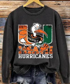 Miami Football Merch Football Sweatshirt Hurricanes Sport Gear