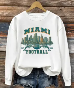 Miami Football Merch Game Day Sweatshirt Football Fan Gifts