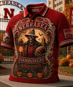 Nebraska Football Merch Halloween 2026 Husker-O-Ween Polo Shirt Gift For Men