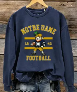 Notre Dame Football Merch Football 1842 Sweatshirt Game Day Sport Gear