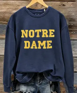 Notre Dame Football Merch Football Sweatshirt Game Day Apparel Gift