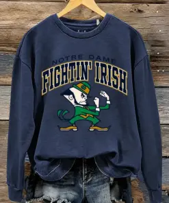 Notre Dame Football Merch Football Sweatshirt Sports Gifts For Fans