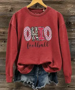 Ohio Football Merch Buckeyes Sweatshirt Football Gifts For Her