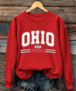 Ohio Football Merch Buckeyes Sweatshirt Football Presents For Sister