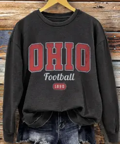 Ohio Football Merch Football Sweatshirt Buckeyes Game Day Presents For Her