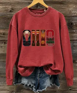 Ohio Football Merch Football Sweatshirt Buckeyes Gift For Girlfriend