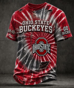 Ohio Football Merch Football Tie Dye T-Shirt Game Day Apparel Gift