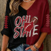 Ohio Football Merch Go Buckeyes V-Neck Raglan Shirt Football Mother Gifts