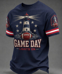 Patriots Football Merch Game Day Lighthouse T-Shirt Football Tailgate Surprise