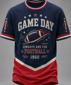 Patriots Football Merch Game Day Sundays Are For Football T-Shirt Fan Gift