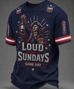 Patriots Football Merch Loud Sundays Game Day T-Shirt Football Fan Gift