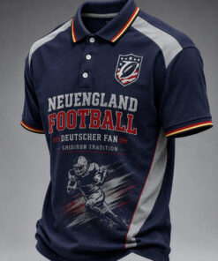 Patriots Football Merch New England Football Polo Shirt Great Fan Gift For Him