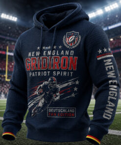 Patriots Football Merch Patriot New England Hoodie Warm Winter Fan Gift