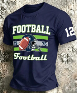 Seattle Football Merch 50 Seasons Football 1976 T-Shirt Seattle Fan Gifts