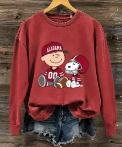 Snoopy Bama Football Merch Football Sweatshirt Sports Gifts For Brother