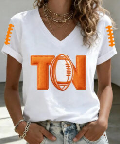 Tennessee Football Merch Game Day V-Neck T-Shirt Football Outfit Gift