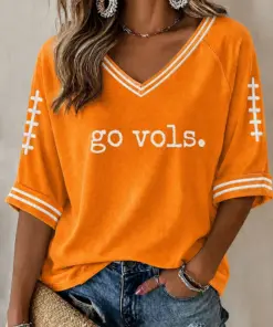 Tennessee Football Merch Go Vols Game Day V-Neck Shirt Gift For Fans