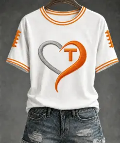 Tennessee Football Merch Heart Game Day T-Shirt Gift For Fans