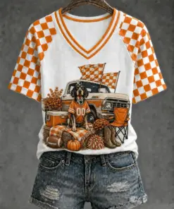 Tennessee Football Merch Truck Game Day V-Neck Shirt Gift For Tailgaters