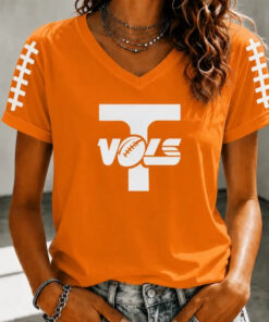 Tennessee Football Merch Volunteers Game Day V-Neck T-Shirt Gifts For Friend