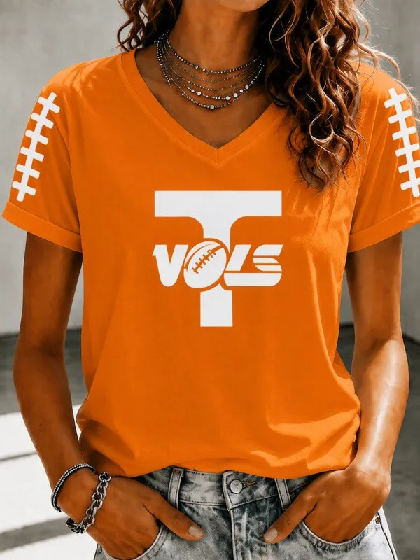 Tennessee Football Merch Volunteers Game Day V-Neck T-Shirt Gifts For Friend