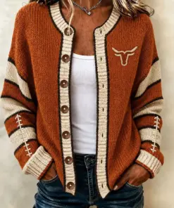 Texas Football Merch Texas Game Day Football Cardigan Gifts For Teen Fans