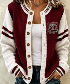 Tide Football Merch Football Round Neck Cardigan Game Day Gifts For Sister