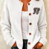 Tide Football Merch Football Round Neck Cardigan Game Day Sports Gear