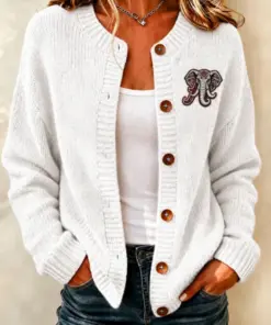 Tide Football Merch Football Round Neck Cardigan Game Day Sports Gear