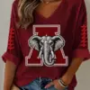 Tide Football Merch Football V-Neck Raglan Shirt Best Game Day Gifts For Wife